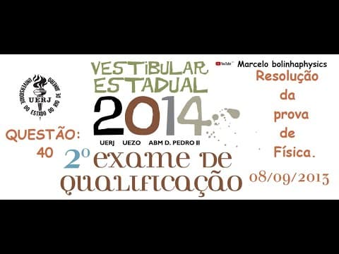 Thumbnail da aula: Resolução da prova de FÍSICA – 2° EXAME DE QUALIFICAÇÃO – UERJ 2014. Questão 40.