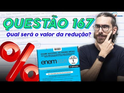 Thumbnail da aula: 🔵 ENEM 2020- 167 Matemática Questão de porcentagem ( O quadro representa os gastos mensais)
