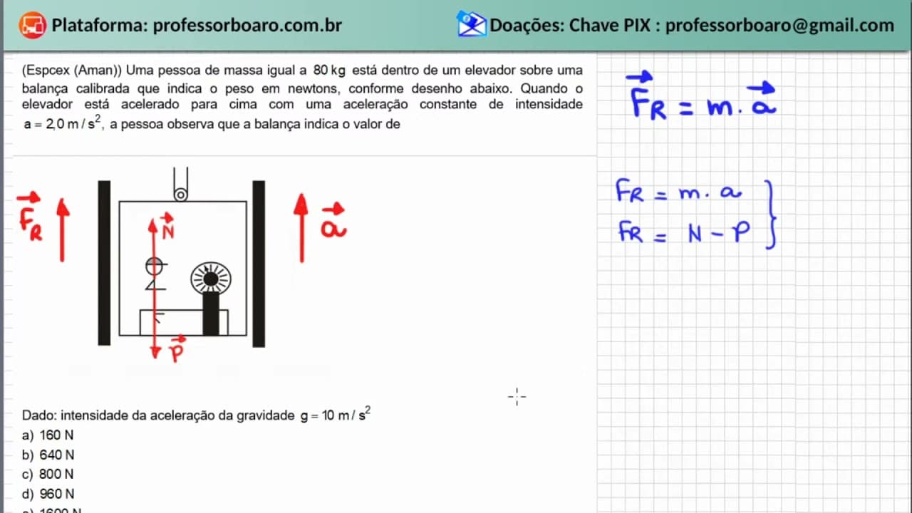 Thumbnail: EXERCÍCIOS PARA REVISÃO DE FÍSICA - Café com o Professor Boaro.