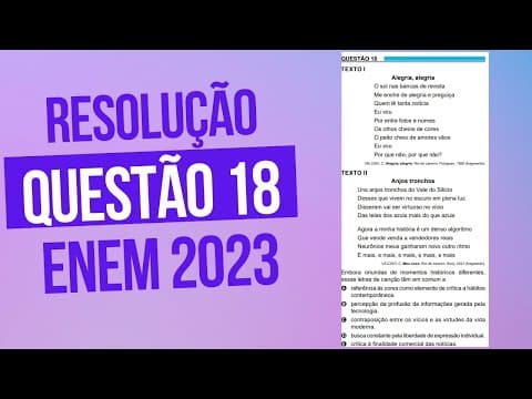 Thumbnail da aula: Resolução questão 18 (PROVA AZUL) | Linguagens ENEM 2023