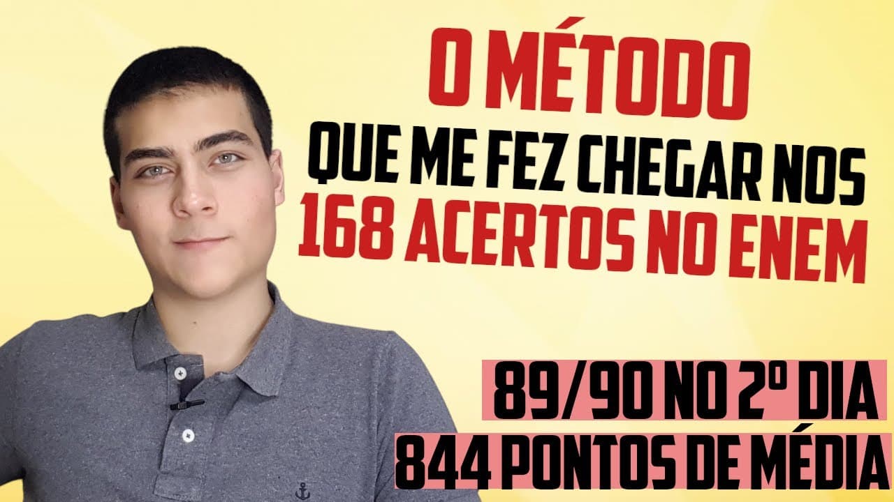 Thumbnail: COMO ESTUDAR PARA ACERTAR MAIS QUESTÕES NO ENEM