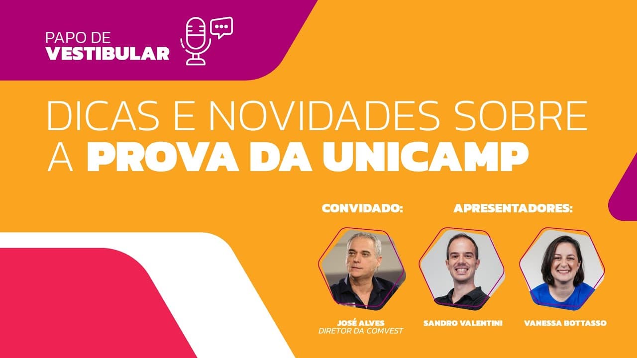 Thumbnail: Dicas e novidades sobre a prova da Unicamp | Papo de Vestibular S01E01