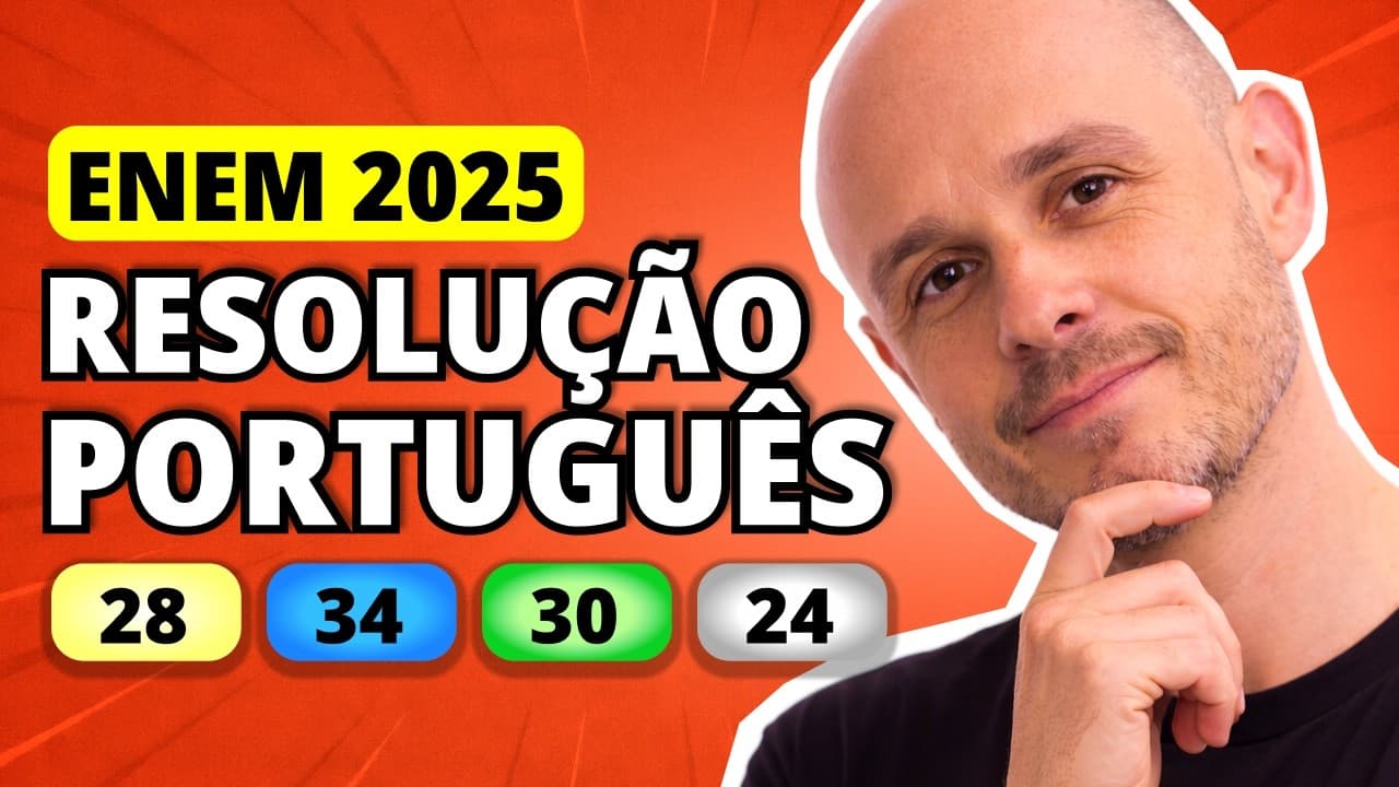 Thumbnail: ENEM 2025 Linguagens – Questão 28 | Com base na relação dos elementos não verbais com a frase “VOCÊ