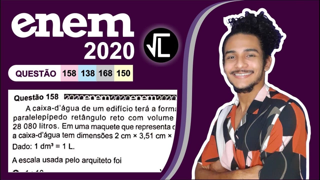 Thumbnail: ENEM 2020 | A caixa-d’água de um edifício terá a forma de um paralelepípedo retângulo reto com volum