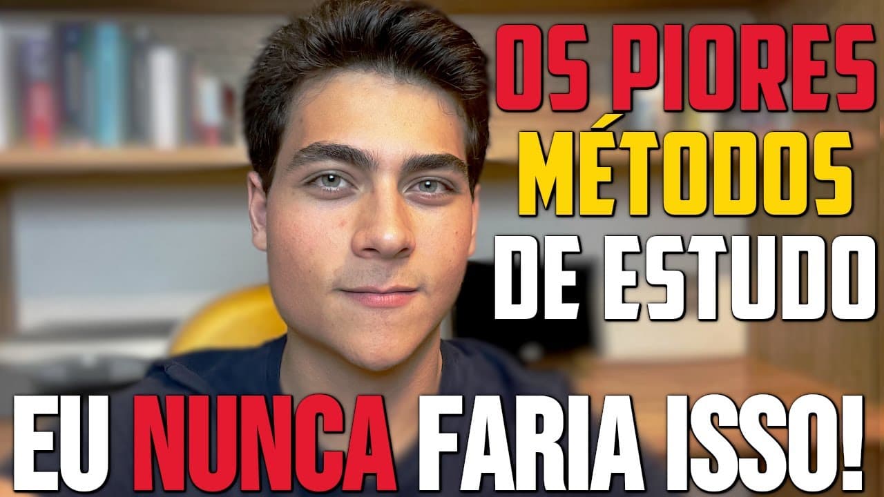 Thumbnail: AS PIORES MANEIRAS DE ESTUDAR PARA O ENEM | PIORES MÉTODOS DE ESTUDO