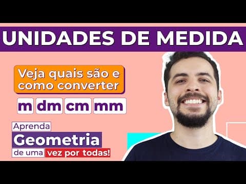 Thumbnail da aula: UNIDADES DE MEDIDA NA GEOMETRIA: quais são e como converter | Geometria Básica | Lucas Borguezan