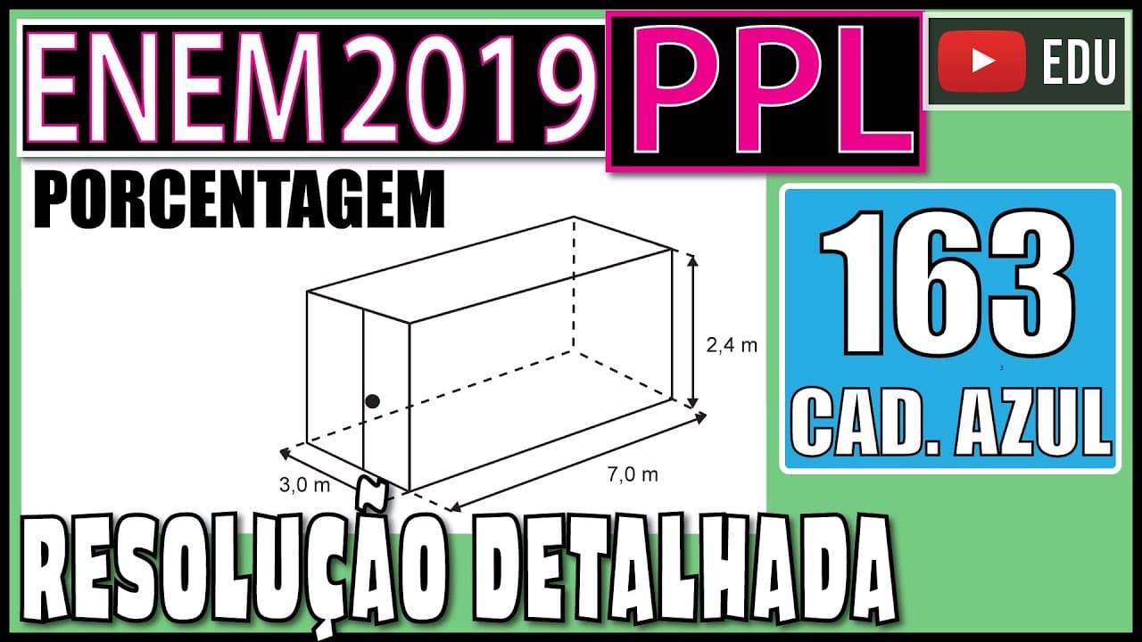 Thumbnail: [ENEM 2019 PPL] 163 📘 PORCENTAGEM Uma empresa especializou-se no aluguel de contêineres que são
