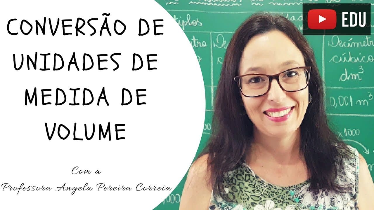 Thumbnail: Conversão de Unidades de Medida de Volume - Professora Angela