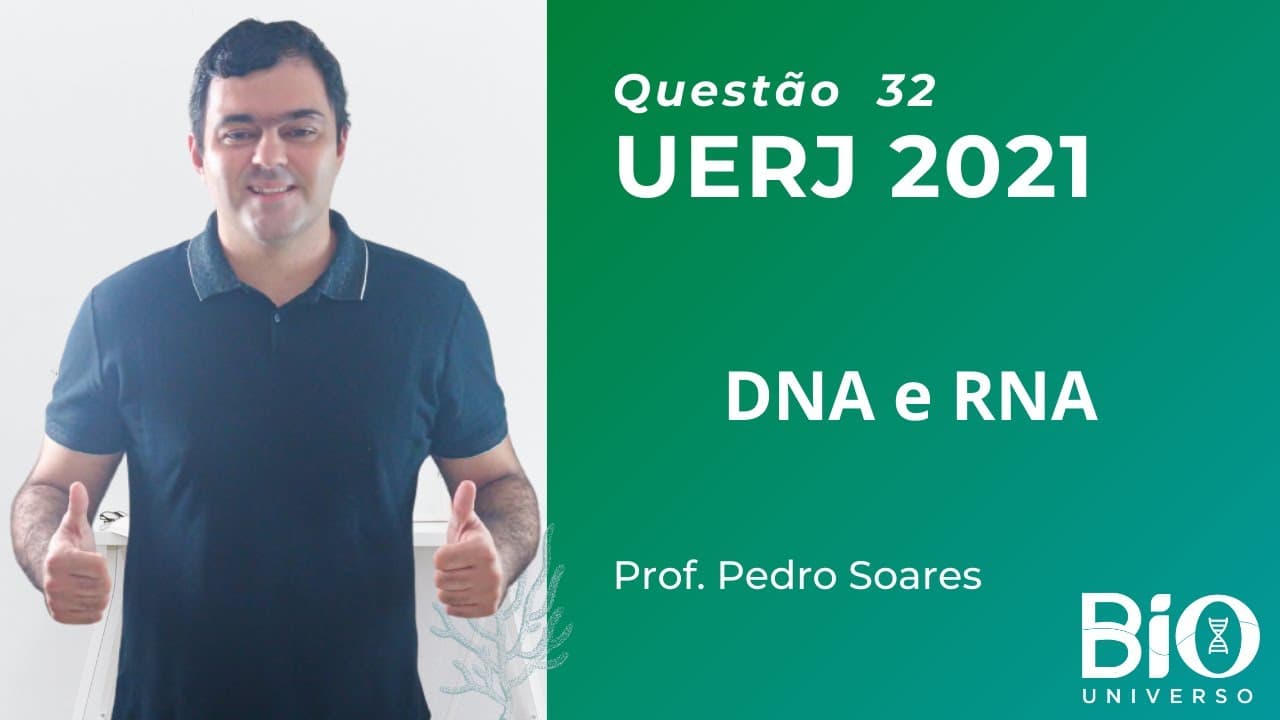 Thumbnail: Vestibular UERJ 2021 - DNA e RNA - Considere um DNA de fita dupla que deu origem, sem qualquer erro