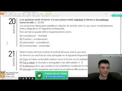 Thumbnail da aula: Resolução da prova de Espanhol do Segundo Exame de Qualificação do Vestibular Estadual 2015