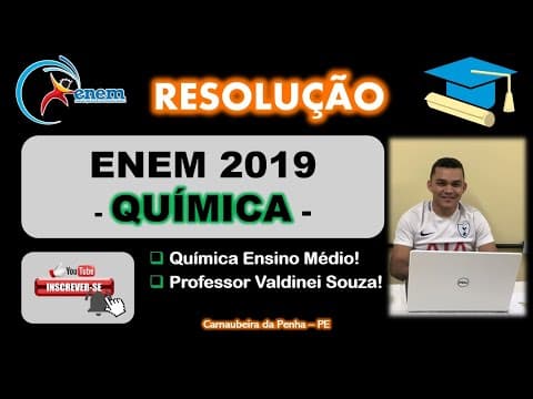 Thumbnail da aula: ENEM 2019: Química - Questão 93 cad. amarelo. Em 1808, Dalton publicou o seu famoso livro intitulado