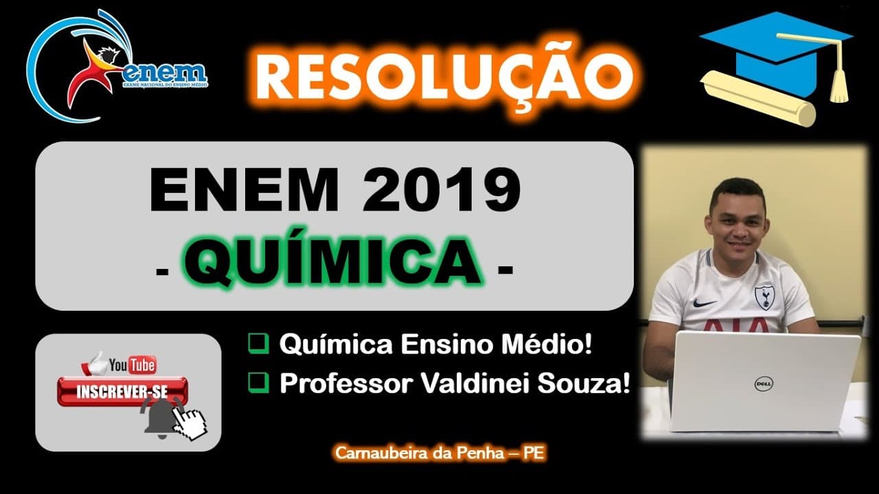 Thumbnail: ENEM 2019: Química - Questão 93 cad. amarelo. Em 1808, Dalton publicou o seu famoso livro intitulado