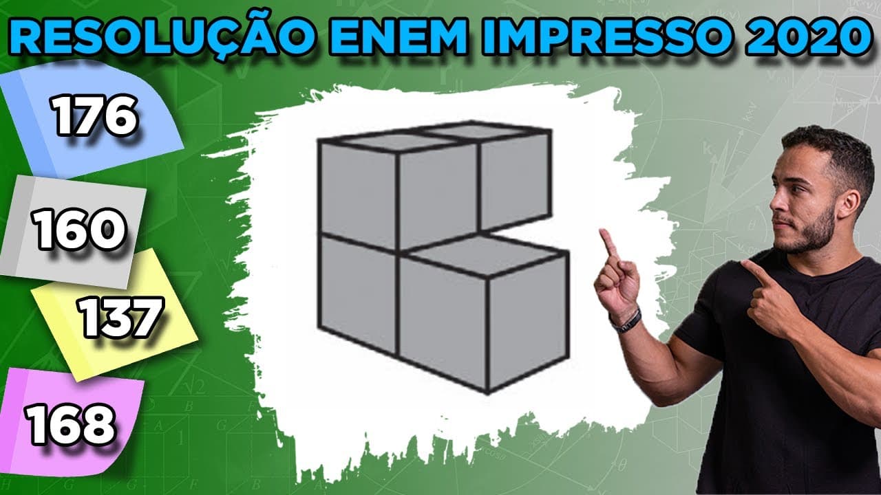 Thumbnail: 🔵 Questão 176 - Caderno Azul | Geometria Espacial | MATEMÁTICA ENEM 2020
