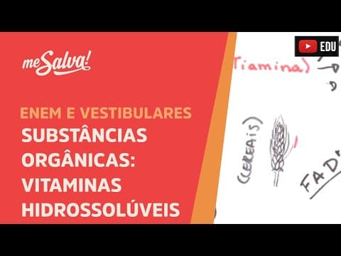 Thumbnail da aula: Me Salva! CIT04 - Citologia - Substâncias orgânicas: Vitaminas Hidrossolúveis