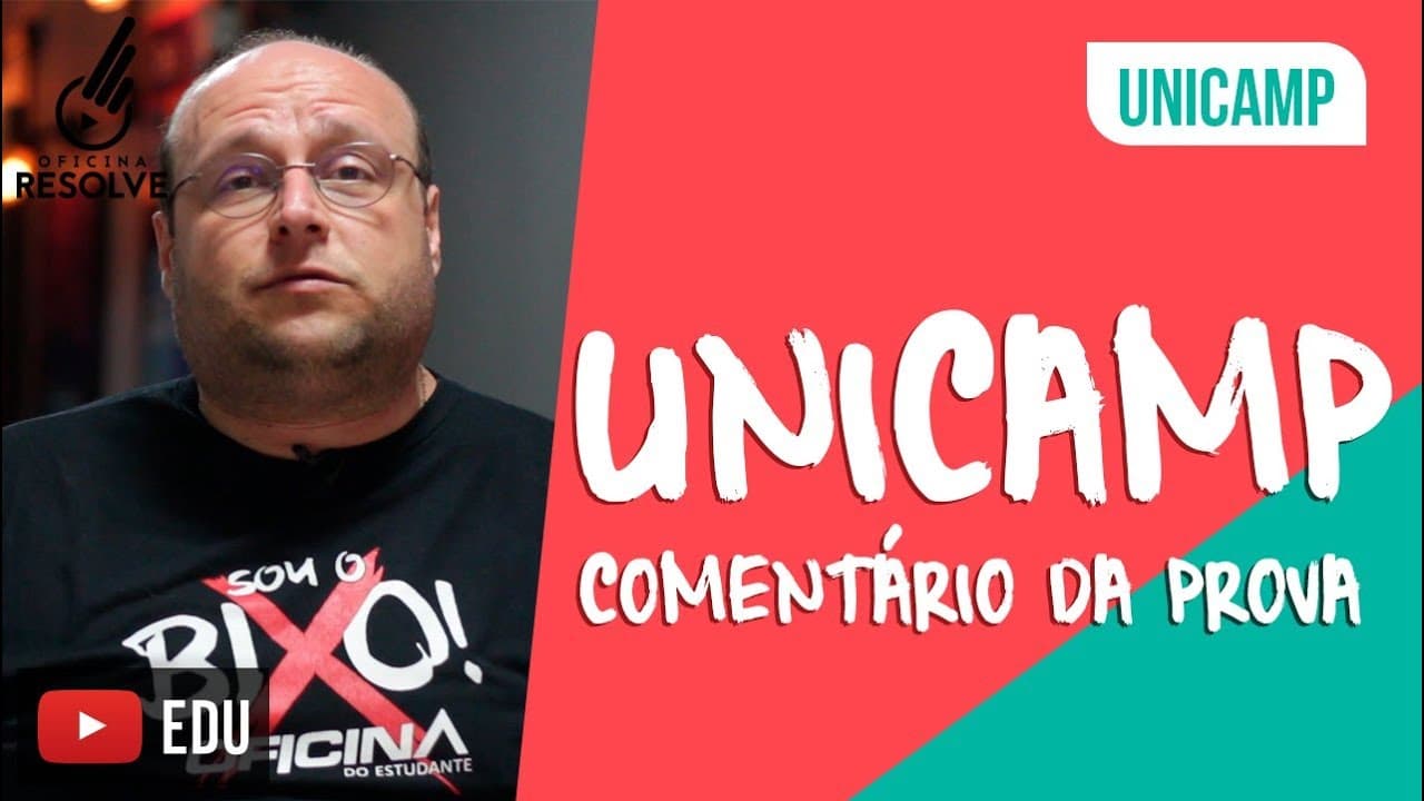 Thumbnail: Comentário UNICAMP 2019 - Primeira Fase