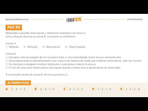 Thumbnail da aula: Lista 03 EXEMPLO 32 Fenômenos Ondulatórios
