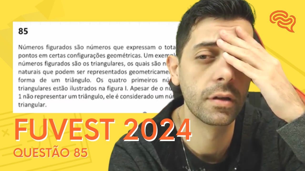 Thumbnail: FUVEST 2024 - Q85 - Números figurados são números que expressam o total de pontos em certas