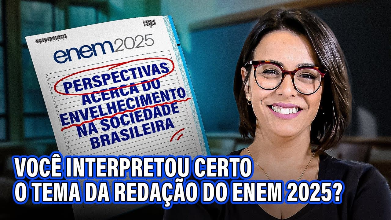 Thumbnail: ANÁLISE COMPLETA DO TEMA DA REDAÇÃO DO ENEM 2025📝