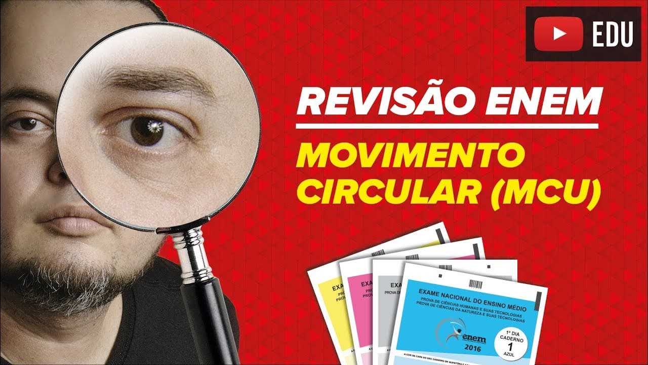Thumbnail: MCU | transmissão de movimento circular | revisão ENEM