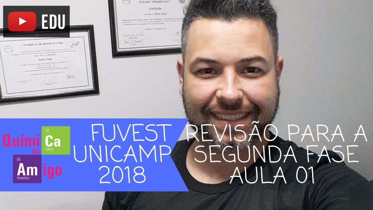 Thumbnail: FUVEST e UNICAMP - Segunda fase - Revisão 2018 - Aula 01