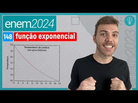 Thumbnail da aula: Uma caneca com água fervendo é retirada de um forno de micro-ondas. A tempertur - FUNÇÃO EXPONENCIAL