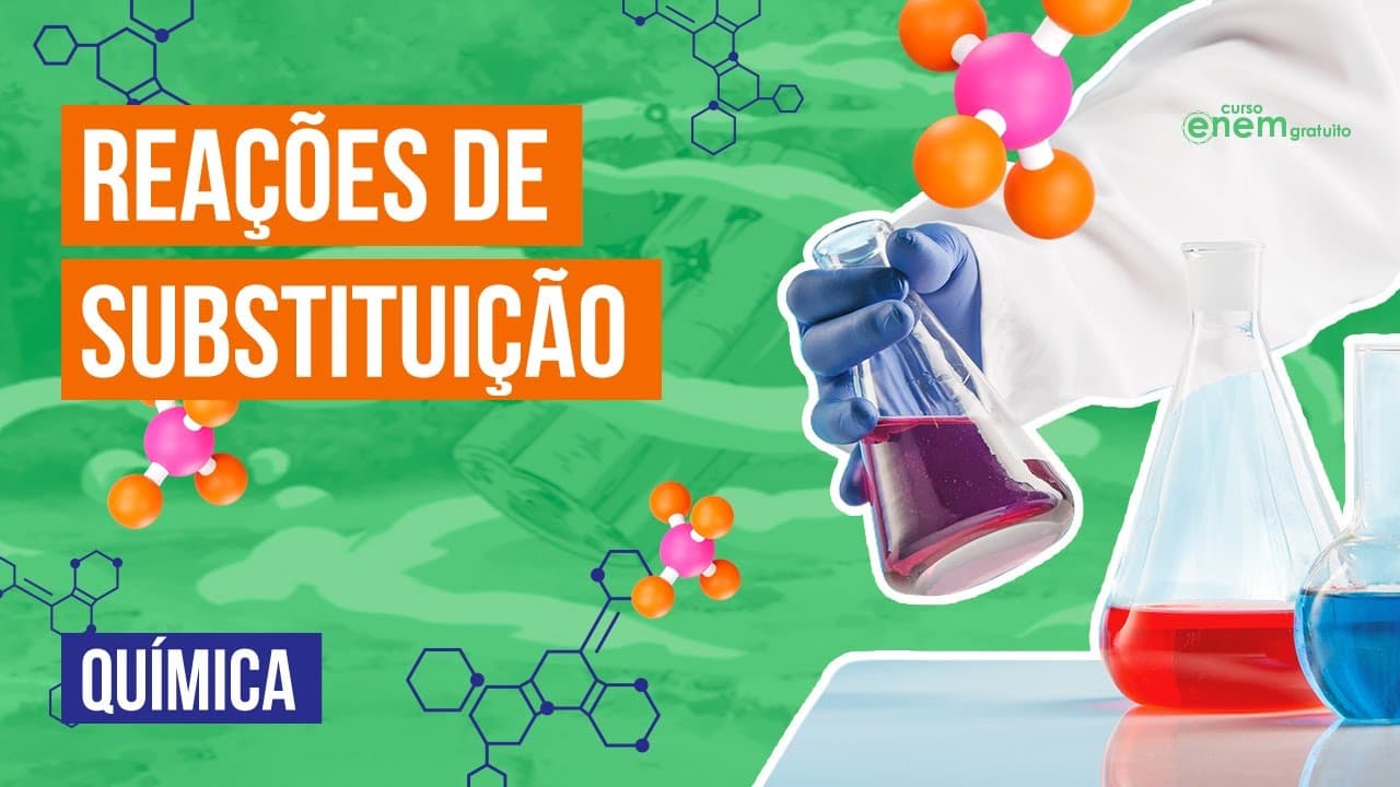 Thumbnail: REAÇÕES DE SUBSTITUIÇÃO com hidrocarbonetos aromáticos | Resumo de Química para o Enem | Larissa