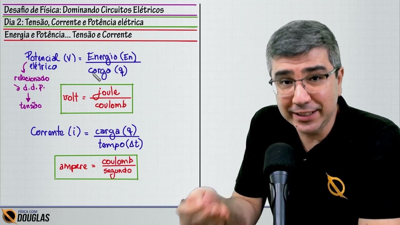 Thumbnail: Dia 2 - Corrente e energia elétrica | Desafio Física no Enem: Domine Circuitos Elétricos em 5 Dias