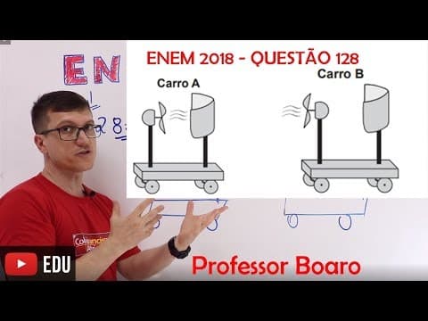 Thumbnail da aula: IMPULSO de UMA FORÇA - ENEM 2018 FÍSICA MECÂNICA - QUESTÃO 128 Prova Azul
