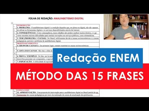 Thumbnail da aula: Resolvendo a Redação Enem – Tema Analfabetismo Digital