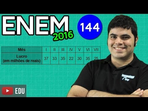 Thumbnail da aula: ENEM 2016 Matemática #09 - Média Aritmética e Valor Aproximado (dica matadora)