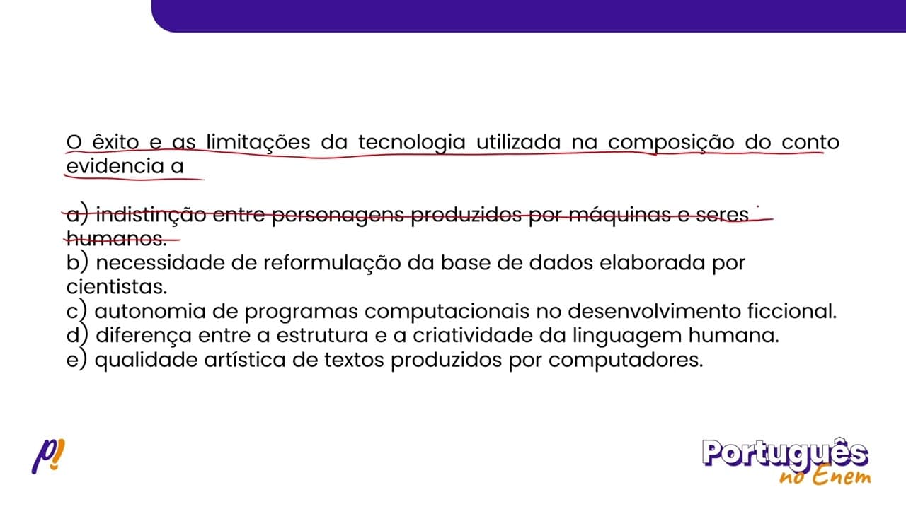 Thumbnail: ENEM 2019 - ESTUDOS DO SENTIDO | “O computador, dando prioridade à busca pela própria felicidade...
