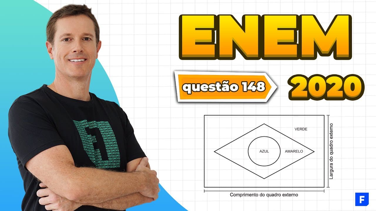 Thumbnail: 🔵 QUESTÃO 148 (PROVA AMARELA) - Matemática ENEM 2020: Bandeira Nacional