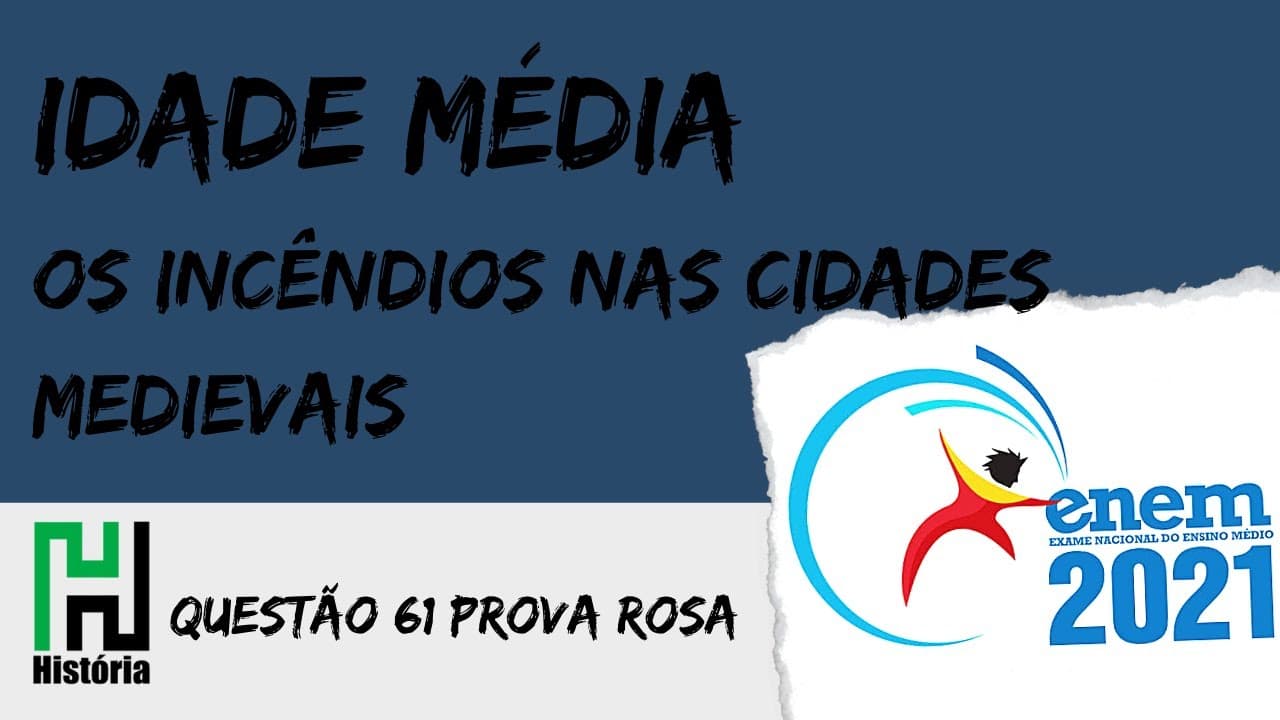 Thumbnail: ENEM 2021 | História: Idade Média / Incêndios (Questão 61 - Prova Rosa / Gabarito Comentado)
