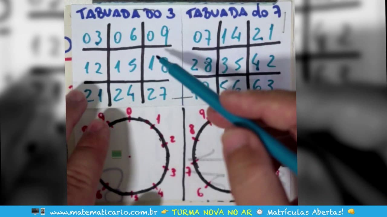 Thumbnail: ⏱ SEMELHANÇAS ENTRE AS TABUADAS DO 3 E DO 7 👉 Minuto Matemática