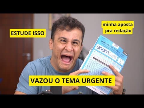 Thumbnail da aula: VAZOU O TEMA DA REDAÇÃO ENEM 2025 (MINHA APOSTA DE TEMA)