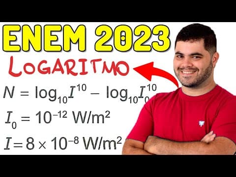 Thumbnail da aula: 🔥 ENEM 2023 MATEMÁTICA 163: A exposição a alguns níveis sonoros QUESTÃO DE LOGARITMO