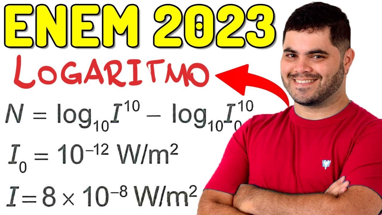 Thumbnail: 🔥 ENEM 2023 MATEMÁTICA 163: A exposição a alguns níveis sonoros QUESTÃO DE LOGARITMO