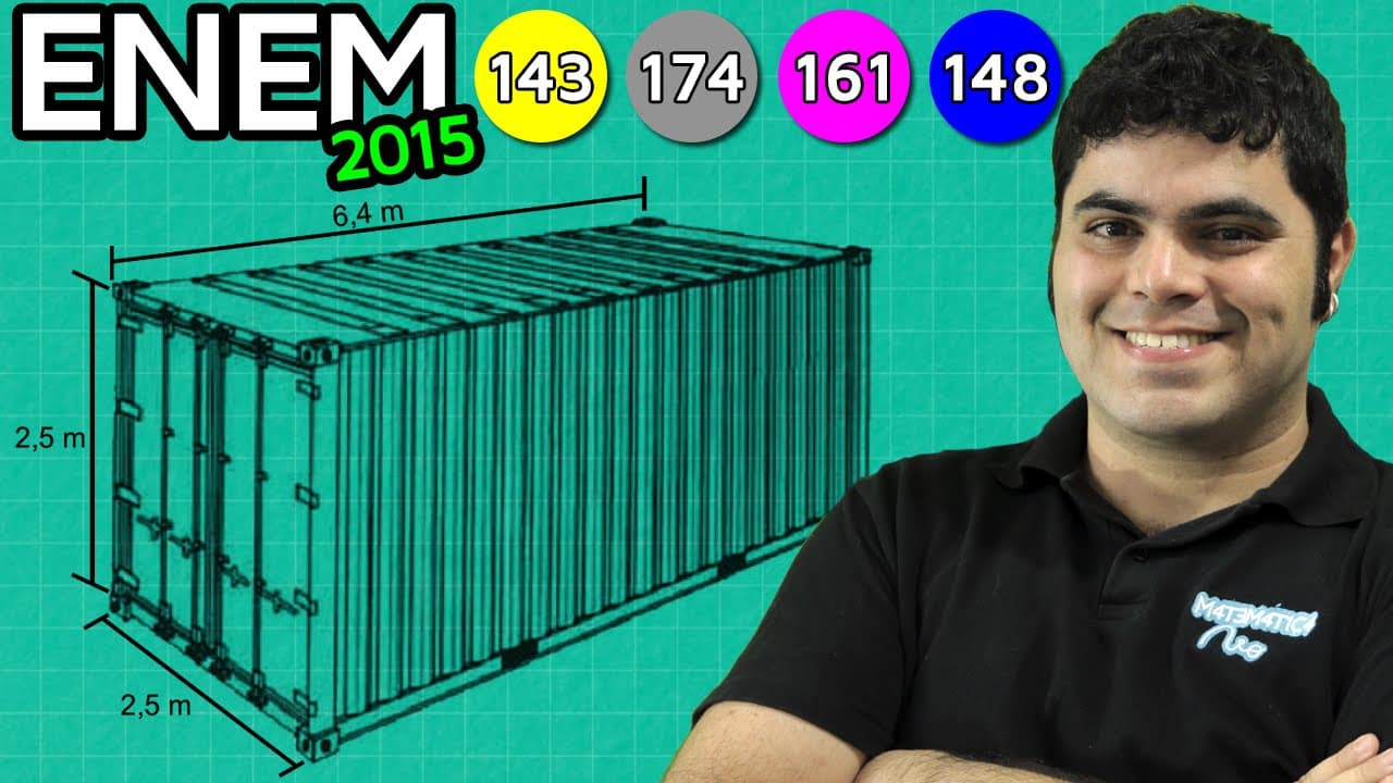 Thumbnail: ENEM 2015 Matemática #13 - Empilhamento de Contêineres e Geometria