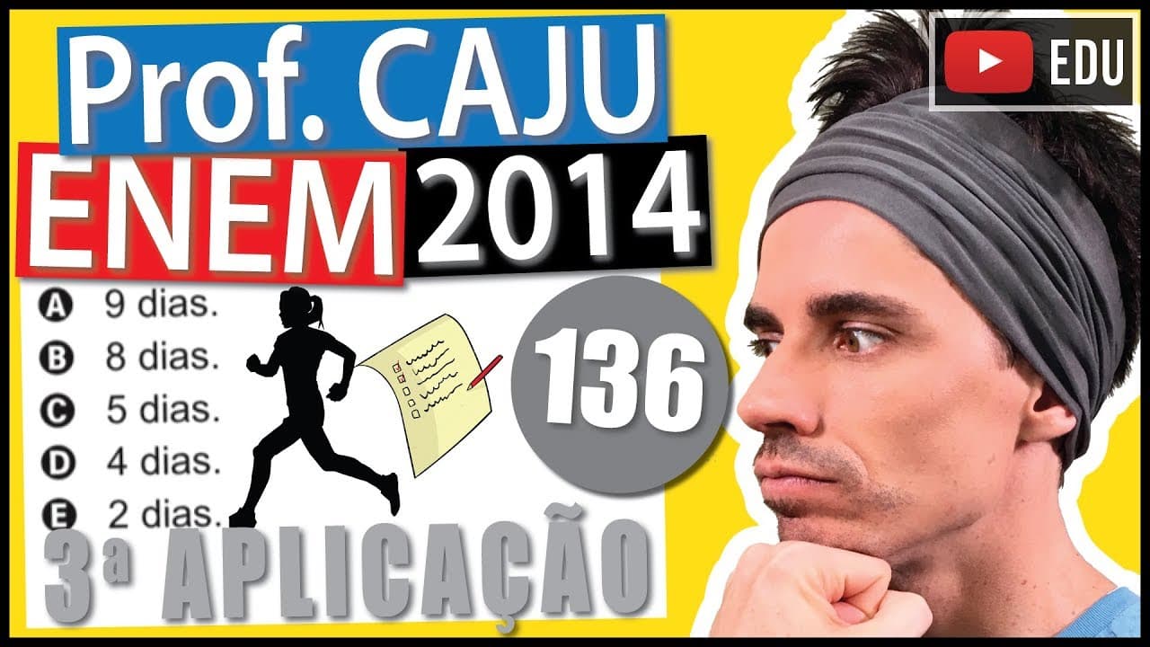 Thumbnail: [ENEM 2014 3Ap] 136 📓 PROGRESSÃO ARITMÉTICA Ao elaborar um programa de condicionamento para um