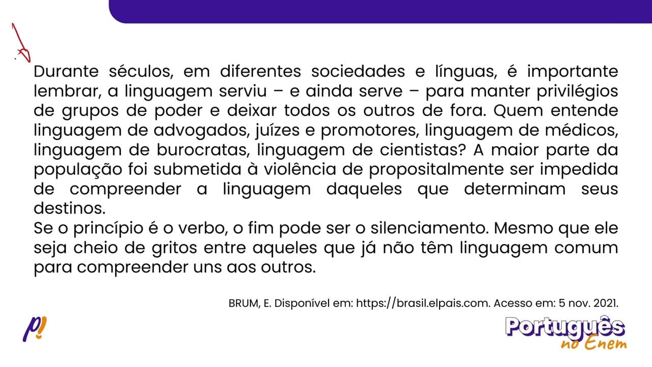 Thumbnail: ENEM 2023 - ESTUDOS DO TEXTO | No princípio era o verbo. A frase que abre o primeiro capítulo...