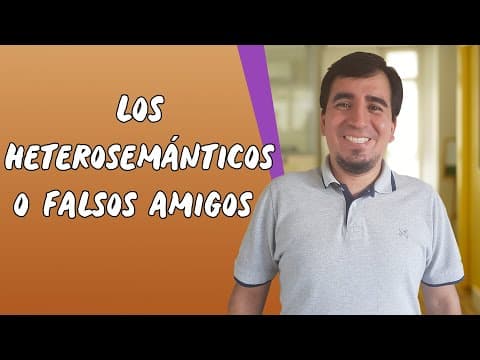 Thumbnail da aula: Los Heterosemánticos o Falsos Amigos - Brasil Escola