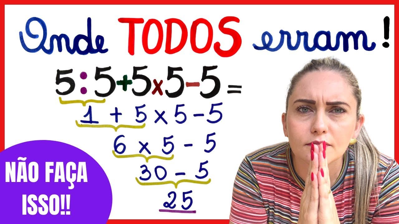 Thumbnail: Expressão Númerica. ONDE TODOS ERRAM!! AQUI VOCE NÃO ERRA MAIS!!