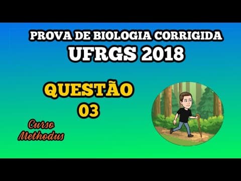 Thumbnail da aula: 03 de 2018 da prova de Biologia da UFRGS - Nos seres vivos as enzimas aumentam a velocidade