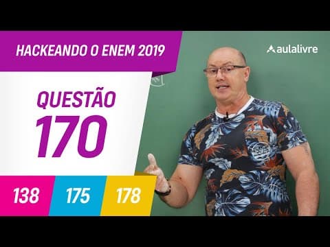 Thumbnail da aula: Enem 2019 | Matemática: Álgebra  | Questão 160 (Cinza)