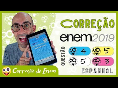 Thumbnail da aula: [CORREÇÃO DO ENEM] Questão 4 (espanhol) - Enem 2019 - Prova azul ▷ Empanada