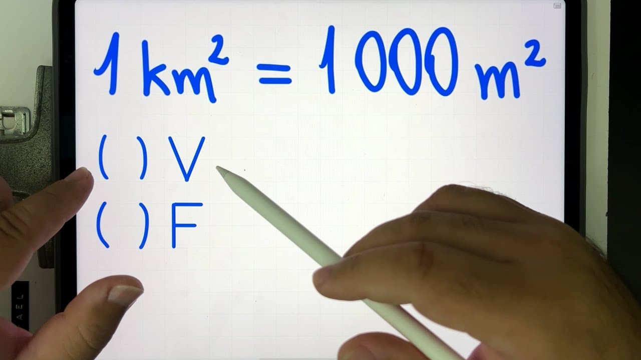 Thumbnail: 💡 1 km² = 1 000 m² | Conversão de Unidade de Medida de Área - Quilômetro Quadrado e Metro Quadrado