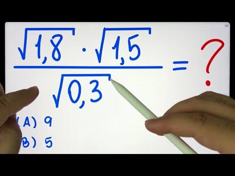Thumbnail da aula: 🤯 MATEMÁTICA BÁSICA DESBUGADA - Simplificação de Expressão com Raiz Quadrada | VOCÊ CONSEGUE?