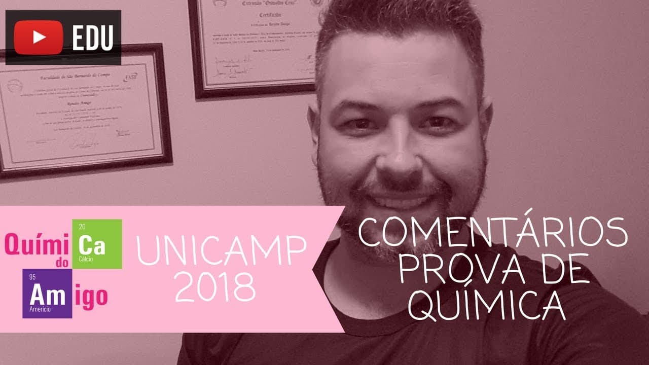 Thumbnail: Comentários UNICAMP 2018 - Química