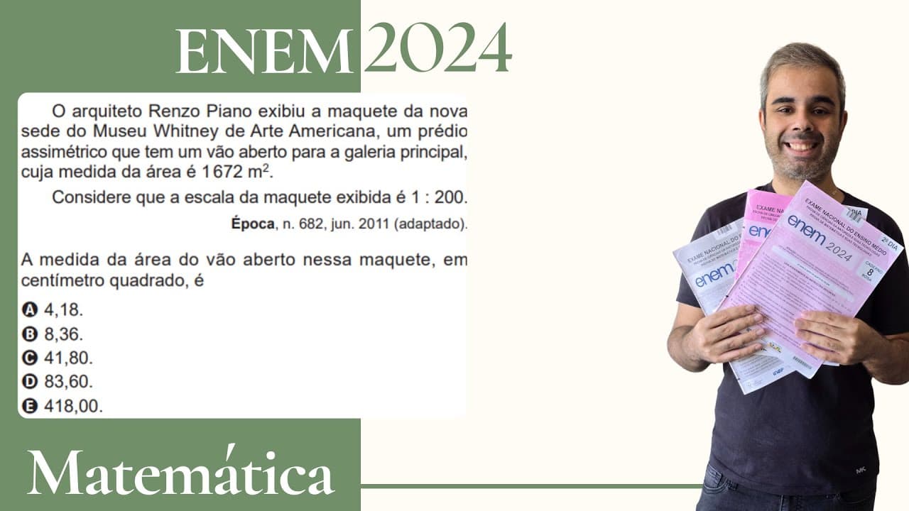 Thumbnail: ENEM 2024 - O arquiteto Renzo Piano exibiu a maquete da nova sede do Museu Whitney de Arte Americana