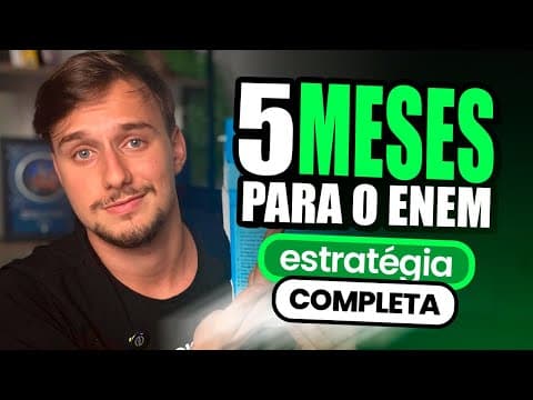 Thumbnail da aula: Como ESTUDAR faltando MENOS DE 6 MESES para o ENEM 2025 (estratégia completa)
